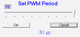 PWM 1 screen, period dialog