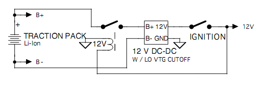Relay between pack and converter