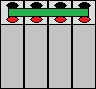 multiple prismatic cells with cell board