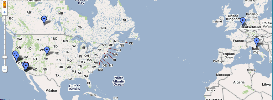 Map of resellers