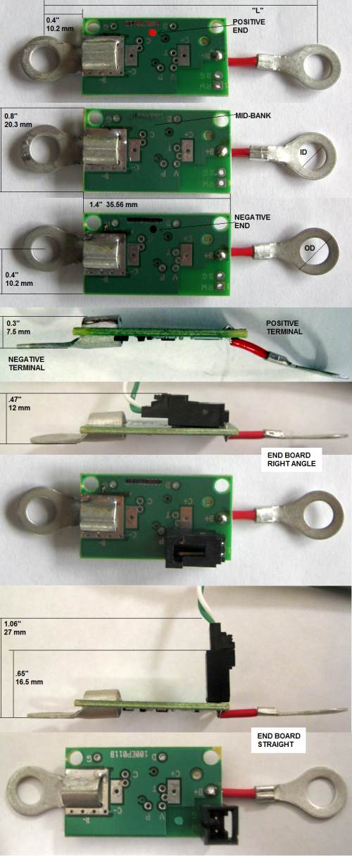 Prismatic cell board mechanical dimensions