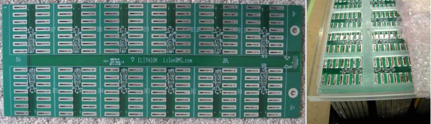 Multiple pouch cell boards in an application